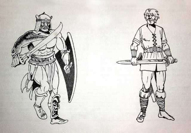 Il guerriero e l’avventuriero, due dei personaggi previsti nell’Introduzione all’Avventura Fantastica.